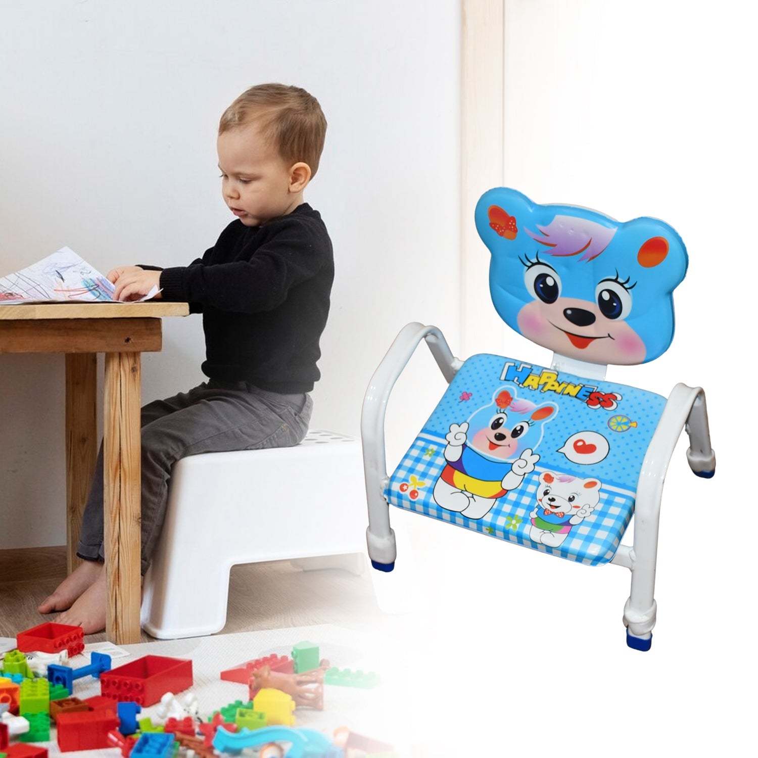 Cartoon Baby Chair Strong Steel Cushion & Comfortable Baby Chair High Quality Chair (1 Pc) Cartoon Baby Chair Strong Steel Cushion & Comfortable Baby Chair High Quality Chair (1 Pc)